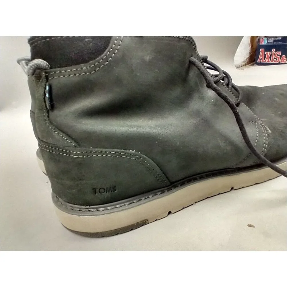 TOMS Men's Navi Moc Chukka Mens 13 Leather/Suede Lace Up Brown‎ Boots
